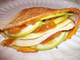 Ham, Cheese, Apples and Mango Chutney Crepes Filling Recipe