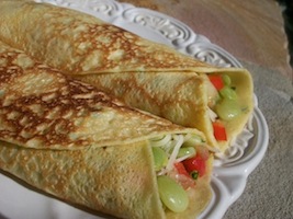 Butter Beans in Crepes