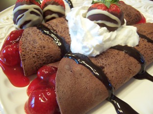 strawberry-crepes-with-chocolate sauce