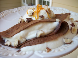 white chocolate mousse crepes