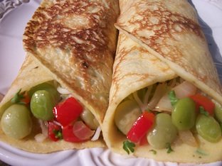 Butter Beans in Crepes
