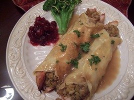 turkey and dressing crepes